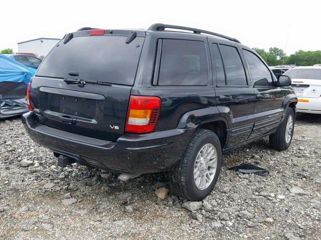 1J8GW58N44C405723 - 2004 JEEP GRAND CHER BLACK photo 4