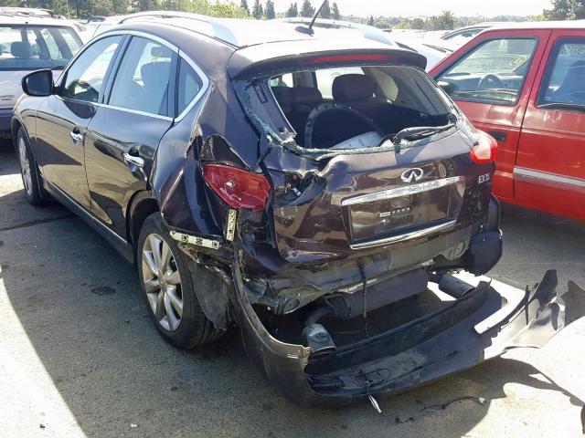 JNKAJ09E68M302413 - 2008 INFINITI EX35 BASE BURGUNDY photo 3