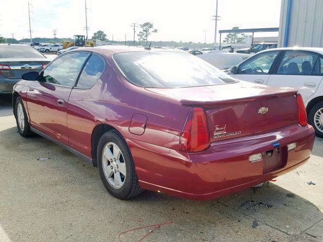 2G1WM15K269309278 - 2006 CHEVROLET MONTE CARL RED photo 3