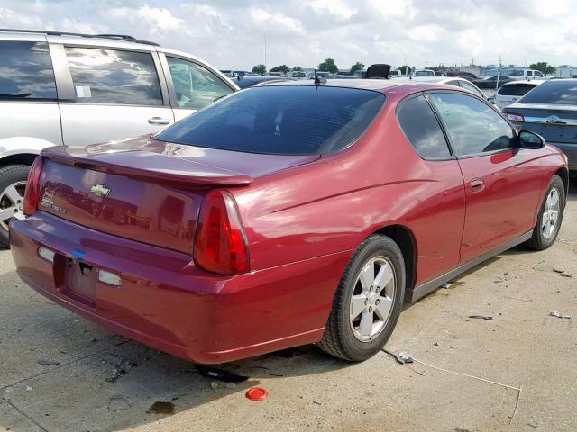 2G1WM15K269309278 - 2006 CHEVROLET MONTE CARL RED photo 4