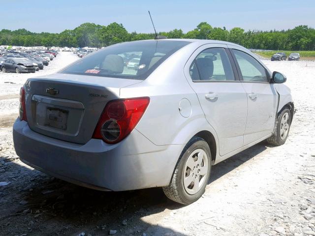 1G1JA5SH6F4162257 - 2015 CHEVROLET SONIC LS SILVER photo 4