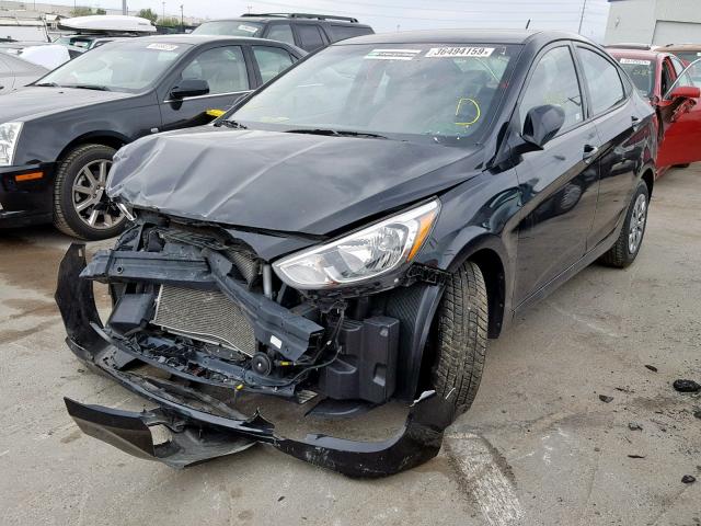 KMHCT4AE3HU360627 - 2017 HYUNDAI ACCENT SE BLACK photo 2