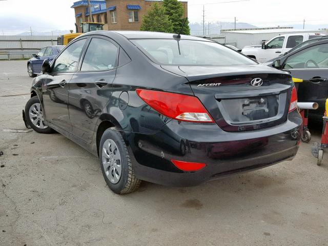 KMHCT4AE3HU360627 - 2017 HYUNDAI ACCENT SE BLACK photo 3