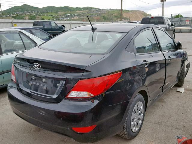 KMHCT4AE3HU360627 - 2017 HYUNDAI ACCENT SE BLACK photo 4