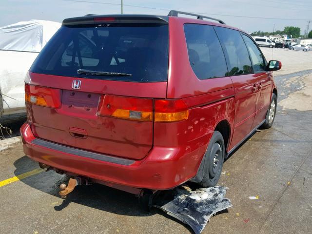 5FNRL18953B154698 - 2003 HONDA ODYSSEY EX MAROON photo 4