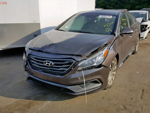 5NPE34AF2GH278399 - 2016 HYUNDAI SONATA SPO GRAY photo 2