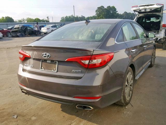 5NPE34AF2GH278399 - 2016 HYUNDAI SONATA SPO GRAY photo 4