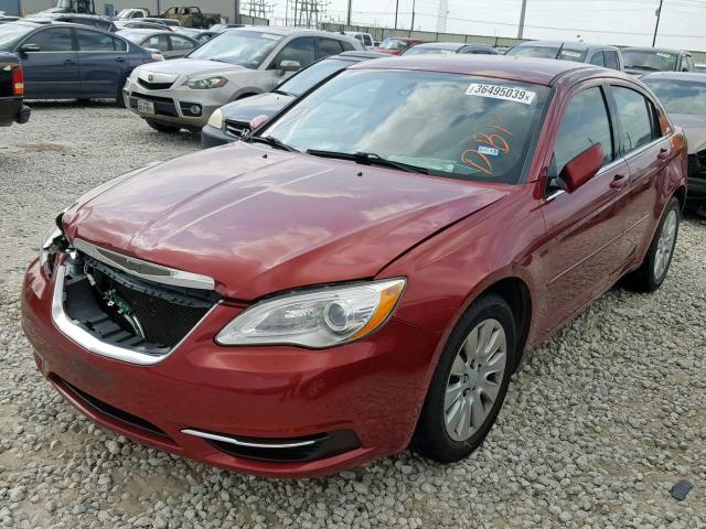 1C3CCBAB6EN238224 - 2014 CHRYSLER 200 LX RED photo 2