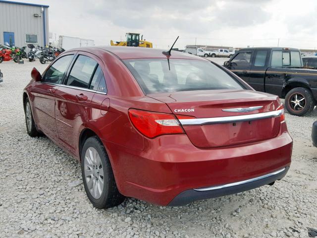 1C3CCBAB6EN238224 - 2014 CHRYSLER 200 LX RED photo 3