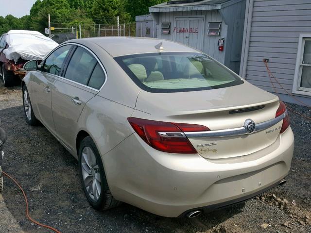 2G4GN5EX1E9269653 - 2014 BUICK REGAL PREM BEIGE photo 3