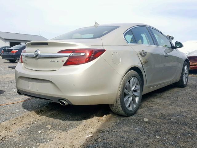 2G4GN5EX1E9269653 - 2014 BUICK REGAL PREM BEIGE photo 4