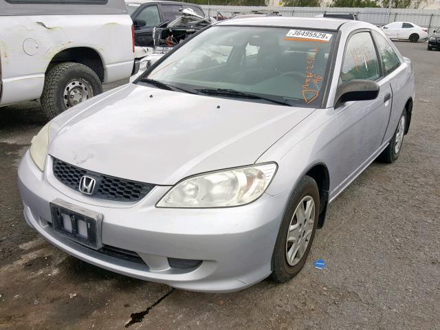 1HGEM21174L084997 - 2004 HONDA CIVIC DX V SILVER photo 2