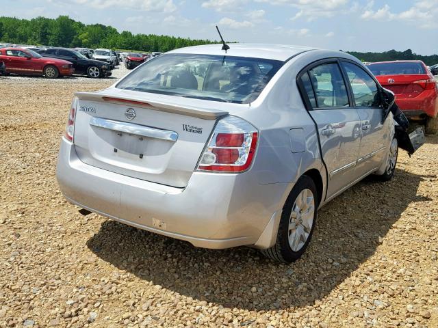 3N1AB6AP4CL613908 - 2012 NISSAN SENTRA 2.0 SILVER photo 4