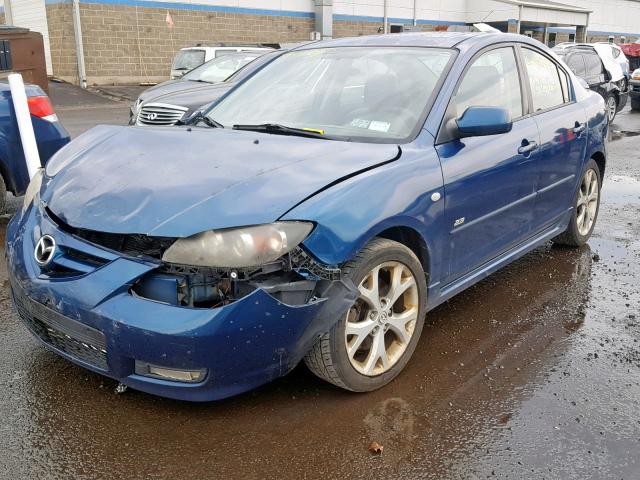 JM1BK324381878905 - 2008 MAZDA 3 S BLUE photo 2