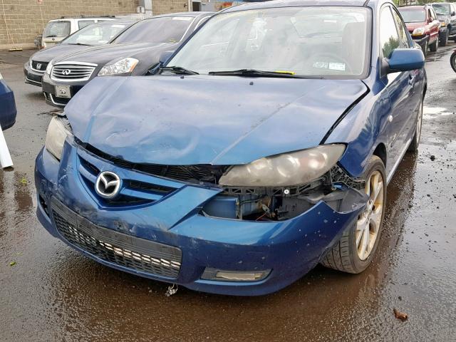 JM1BK324381878905 - 2008 MAZDA 3 S BLUE photo 9