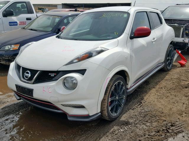 JN8DF5MV8ET150242 - 2014 NISSAN JUKE NISMO WHITE photo 2