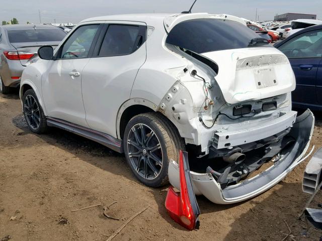 JN8DF5MV8ET150242 - 2014 NISSAN JUKE NISMO WHITE photo 3