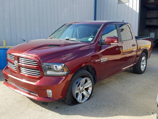 1C6RR6MT6GS389608 - 2016 RAM 1500 SPORT RED photo 2