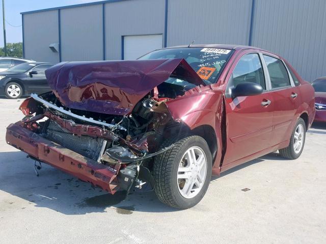 1FAFP34N87W310276 - 2007 FORD FOCUS ZX4 MAROON photo 2