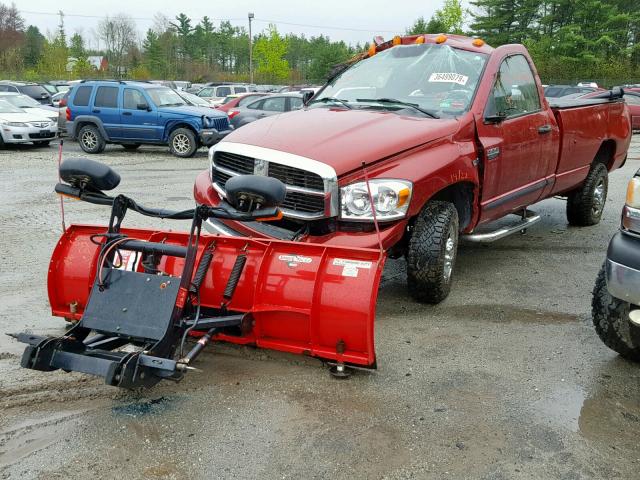 3D7KS26D37G753316 - 2007 DODGE RAM 2500 S RED photo 2