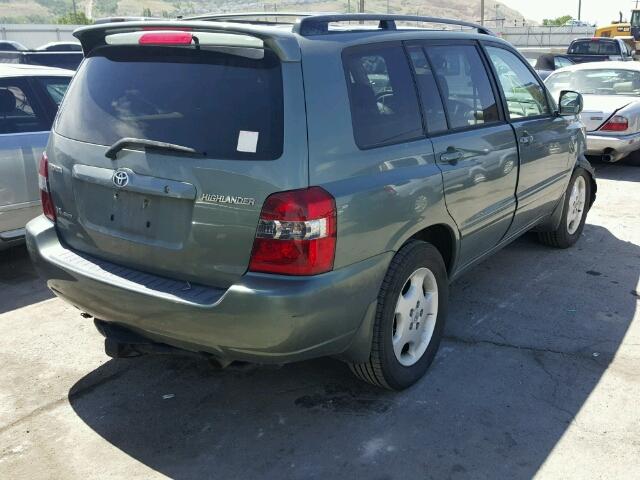 JTEEP21A440023674 - 2004 TOYOTA HIGHLANDER GREEN photo 4