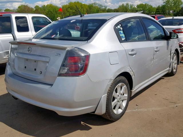 3N1AB6AP8BL708888 - 2011 NISSAN SENTRA 2.0 SILVER photo 4