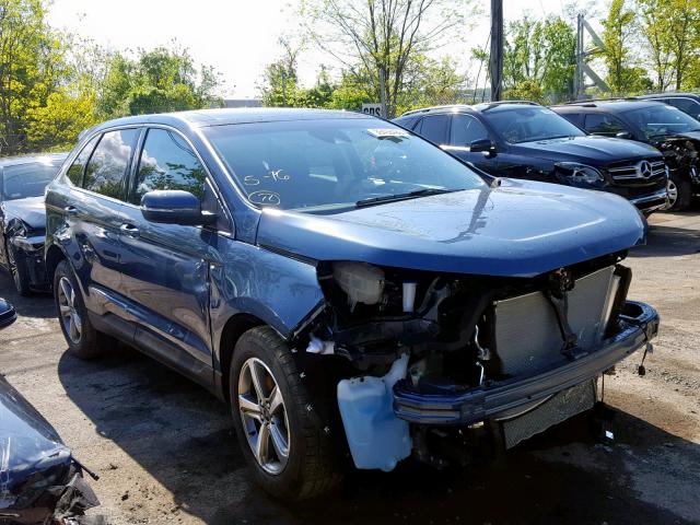 2FMPK4J93KBB19137 - 2019 FORD EDGE SEL BLUE photo 1