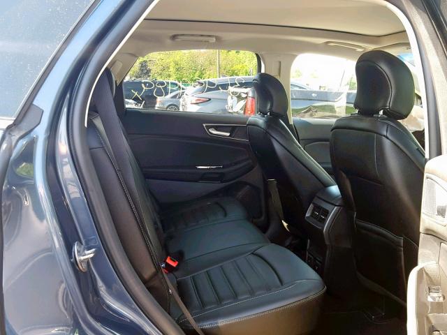 2FMPK4J93KBB19137 - 2019 FORD EDGE SEL BLUE photo 6