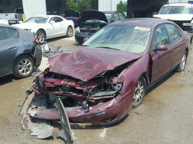 1FAFP56UX6A119034 - 2006 FORD TAURUS SEL RED photo 2