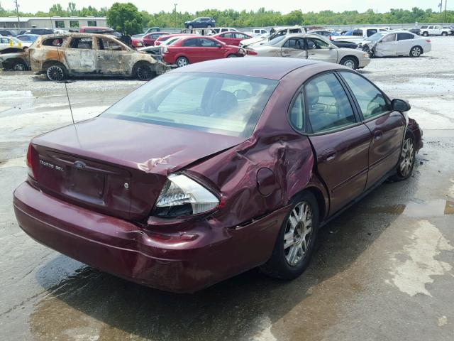 1FAFP56UX6A119034 - 2006 FORD TAURUS SEL RED photo 4