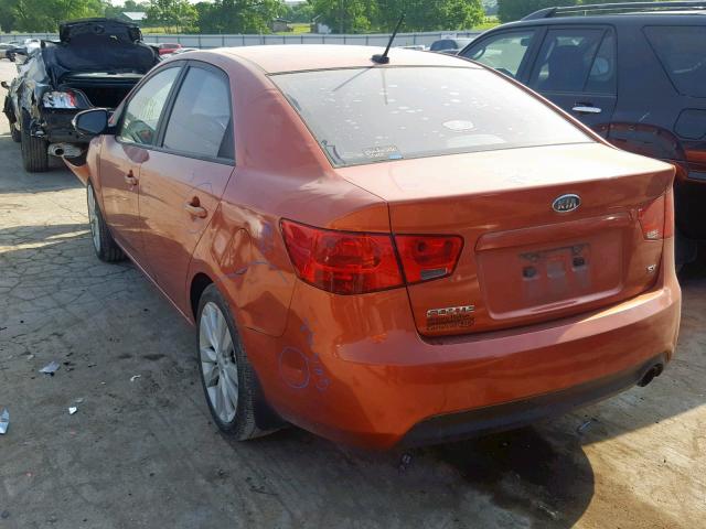 KNAFW4A32A5050943 - 2010 KIA FORTE SX ORANGE photo 3