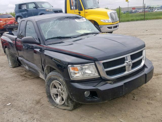 1D7HW42K08S520406 - 2008 DODGE DAKOTA SLT BLACK photo 1