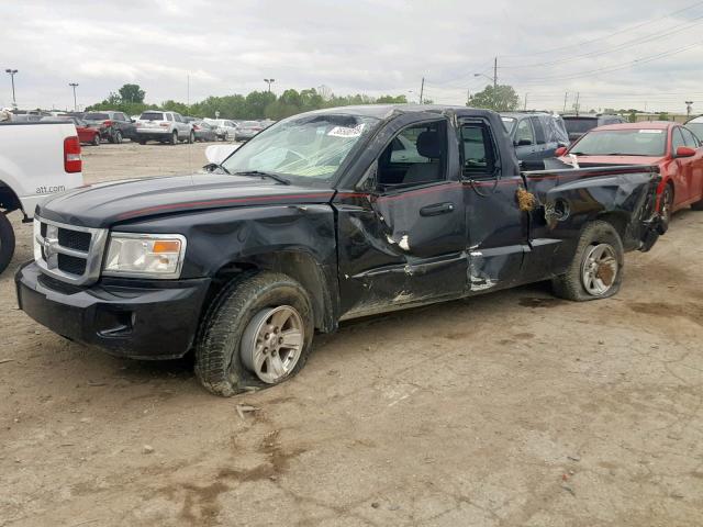 1D7HW42K08S520406 - 2008 DODGE DAKOTA SLT BLACK photo 2