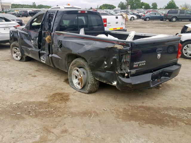 1D7HW42K08S520406 - 2008 DODGE DAKOTA SLT BLACK photo 3