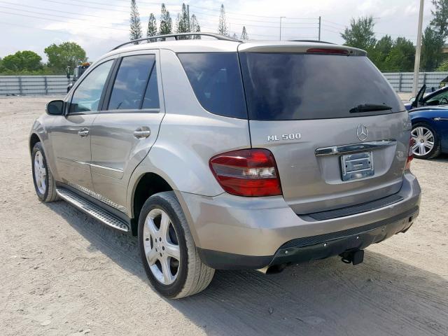 4JGBB75E77A155192 - 2007 MERCEDES-BENZ ML 500 SILVER photo 3