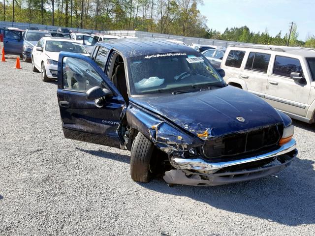 1B7GL2AN31S114043 - 2001 DODGE DAKOTA QUA BLUE photo 1