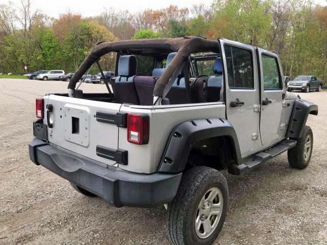 1J4GA59107L191653 - 2007 JEEP WRANGLER S SILVER photo 4