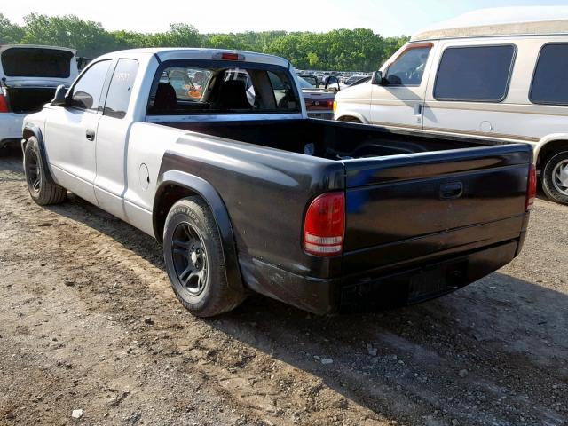 1B7GL32X52S590088 - 2002 DODGE DAKOTA SPO SILVER photo 3