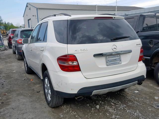 4JGBB86E57A157348 - 2007 MERCEDES-BENZ ML 350 WHITE photo 3