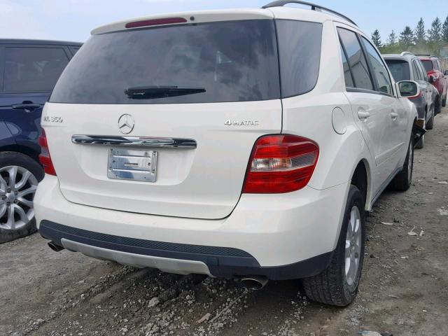 4JGBB86E57A157348 - 2007 MERCEDES-BENZ ML 350 WHITE photo 4