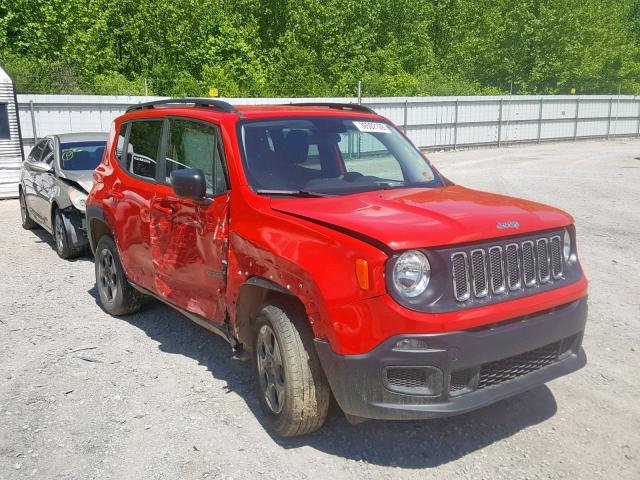 ZACCJBAT6GPE36984 - 2016 JEEP RENEGADE S წითელი ფოტო 1