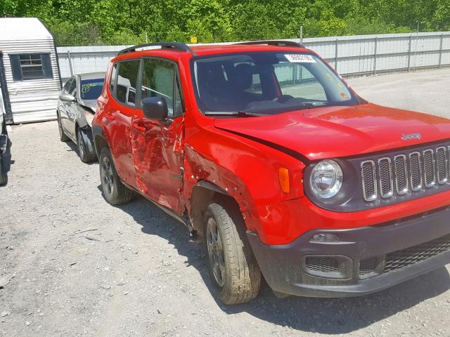 ZACCJBAT6GPE36984 - 2016 JEEP RENEGADE S წითელი ფოტო 9