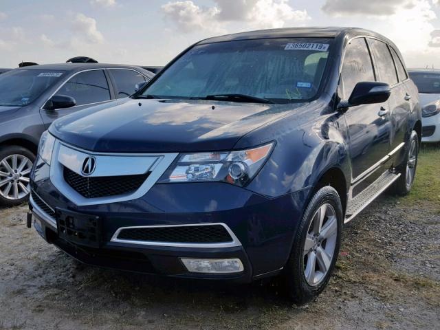 2HNYD2H27CH506413 - 2012 ACURA MDX BLUE photo 2