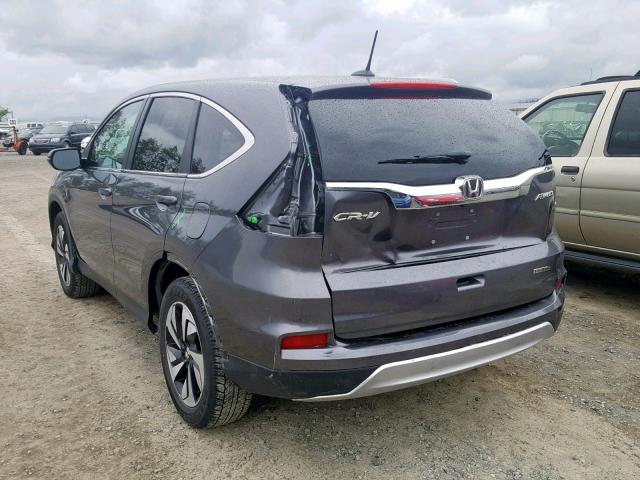 5J6RM4H90FL131310 - 2015 HONDA CR-V TOURI GRAY photo 3