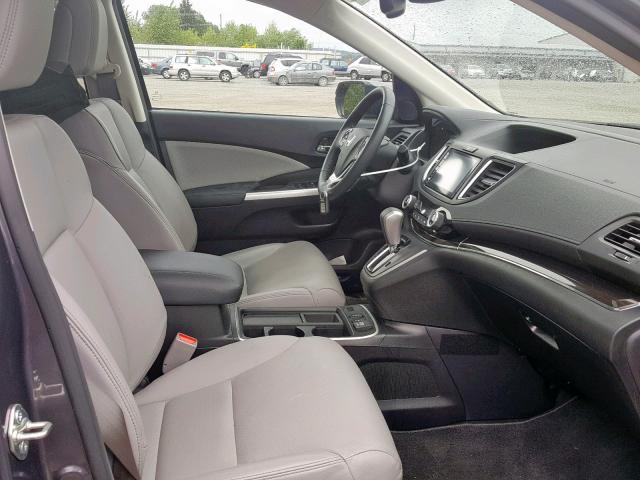 5J6RM4H90FL131310 - 2015 HONDA CR-V TOURI GRAY photo 5