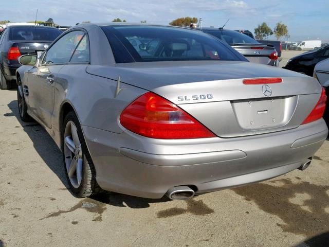 WDBSK75F04F078854 - 2004 MERCEDES-BENZ SL 500 SILVER photo 3