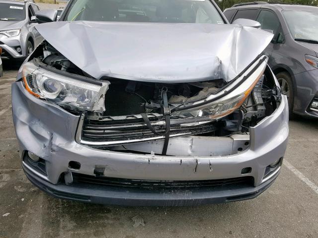 5TDKKRFH5ES021791 - 2014 TOYOTA HIGHLANDER SILVER photo 9