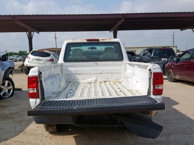 1FTYR10D89PA62672 - 2009 FORD RANGER WHITE photo 6