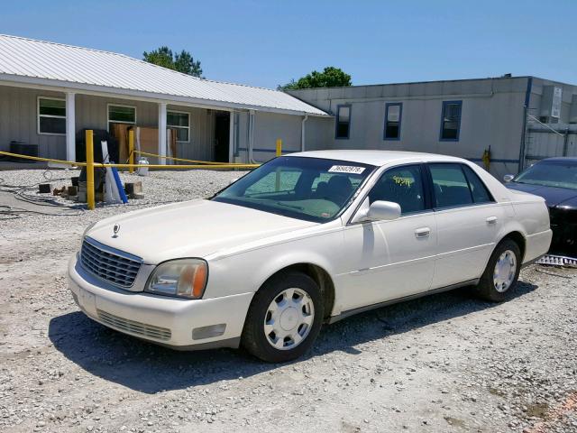 1G6KD54Y8YU298783 - 2000 CADILLAC DEVILLE WHITE photo 2