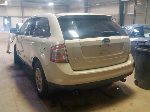 2FMDK38C37BB64603 - 2007 FORD EDGE SEL CREAM photo 3